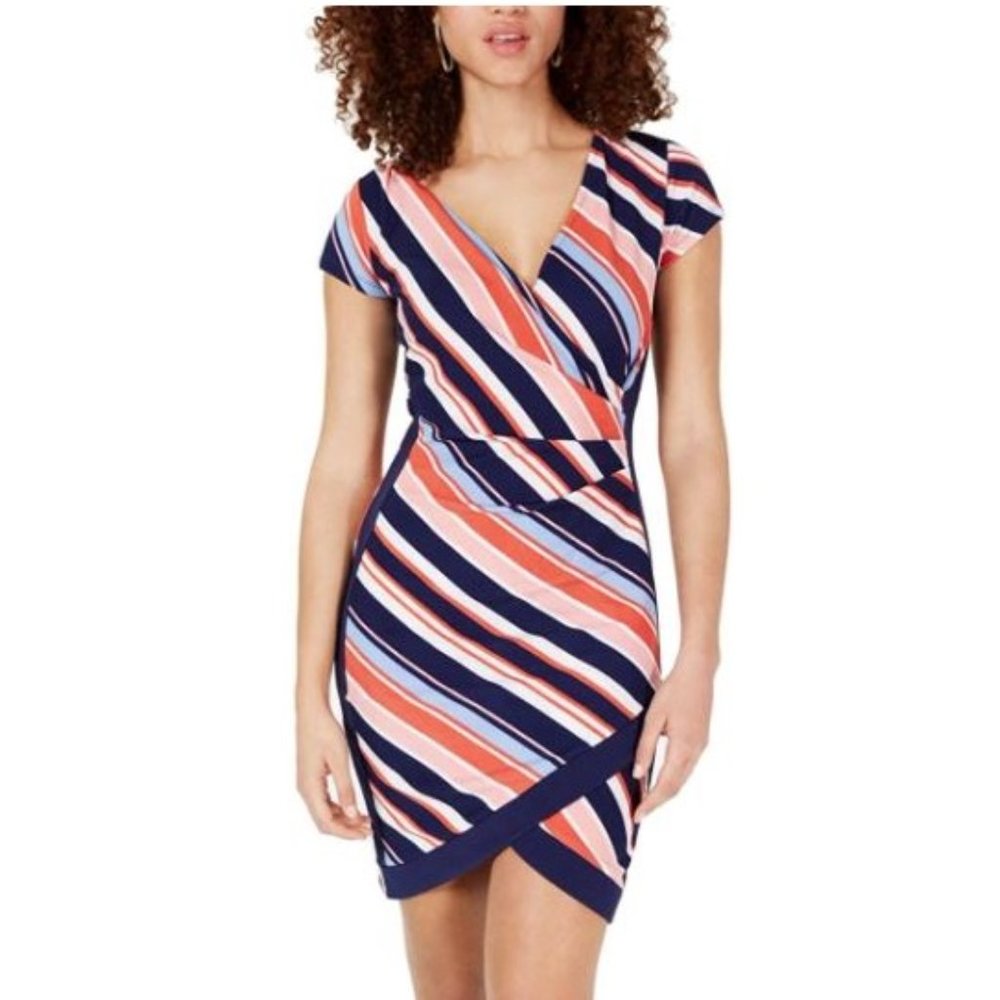 Crave Fame Junior  S Navy Stripe Dress NWT BW64